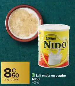 Carrefour NIDO Lait entier en poudre offre