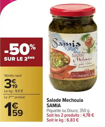 Carrefour SAMIA Salade Mechouia offre