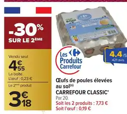 Carrefour CARREFOUR CLASSIC Œufs de poules élevées au sol offre