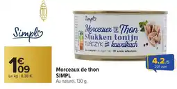 Carrefour SIMPL Morceaux de thon offre