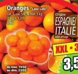 Norma Oranges "Lane Late" offre