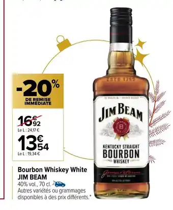 Carrefour Bourbon Whiskey White Jim Beam offre