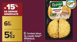 Carrefour RÉGHALAL Cordons bleus de volaille Halal offre