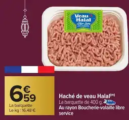 Carrefour Haché de veau Halal offre