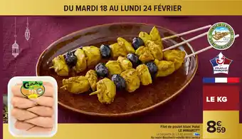 Carrefour LE MINARET Filet de poulet blanc Halal offre