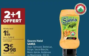 Carrefour SAMIA Sauces Halal offre