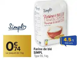 Carrefour SIMPL Farine de blé offre