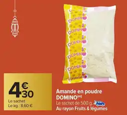 Carrefour DOMINO Amande en poudre offre