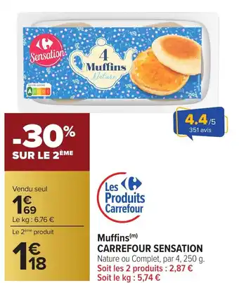 Carrefour CARREFOUR SENSATION Muffins offre