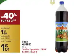 Carrefour QUEBEC Soda offre