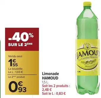 Carrefour HAMOUD Limonade offre