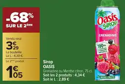 Carrefour OASIS Sirop offre