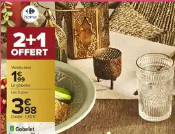 Carrefour Gobelet baroque filet or offre