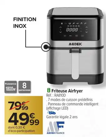 Carrefour MEDEK Friteuse Airfryer offre