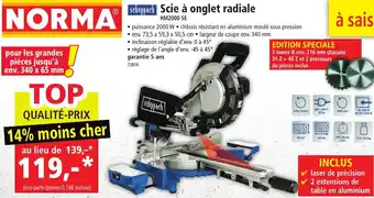 Norma Scie à onglet radiale HM2000 SE offre