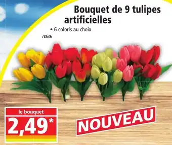 Norma Bouquet de 9 tulipes artificielles offre