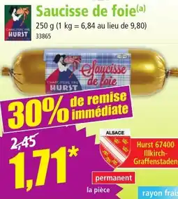 Norma Saucisse de foie offre