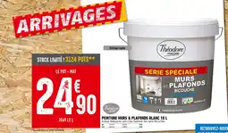 Brico Cash Théodore Peintures Peinture murs & plafonds blanc 10 l offre