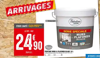 Brico Cash Théodore Peintures Peinture murs & plafonds blanc 10 l offre