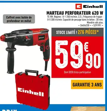 Brico Cash EINHELL Marteau perforateur 620 w offre