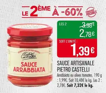 Match Pietro Castelli Sauce artisanale offre