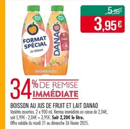 Match DANAO Boisson au jus de fruit et lait offre