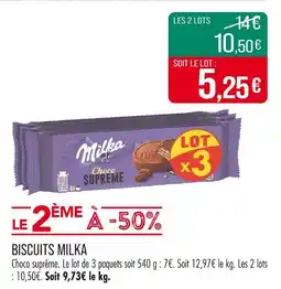 Match MILKA Biscuits offre