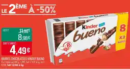 Match Kinder Barres Chocolatées Bueno offre