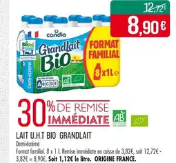 Match GRANDLAIT Lait u.h.t bio offre