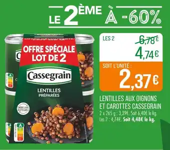 Match Cassegrain Lentilles aux oignons et carottes offre