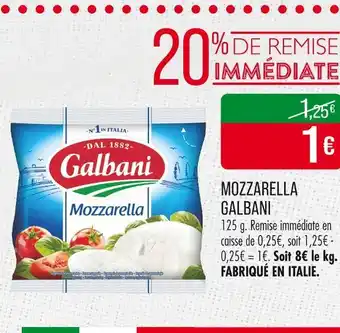 Match Galbani MOZZARELLA offre