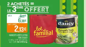 Match D’AUCY Haricots Verts Extra Fins offre