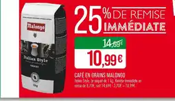 Match Malongo Café en grains offre