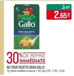 Match Gran Gallo Riz pour Risotto Gran Gallo offre