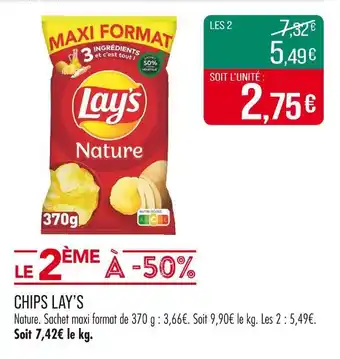 Match Lay's Chips Lay's Nature offre