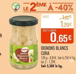 Match CORA Oignons blancs offre