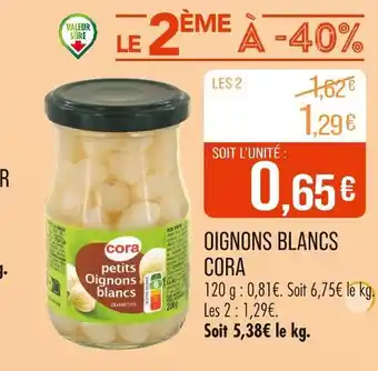 Match CORA Oignons blancs offre