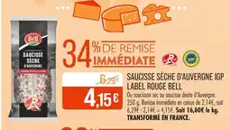 Match Bell Saucisse sèche d'Auvergne IGP Label Rouge offre