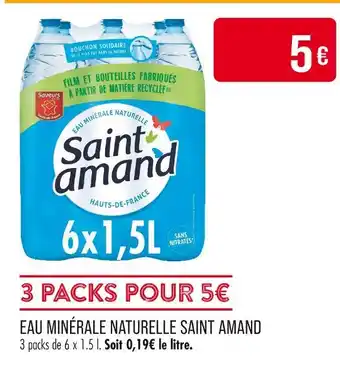 Match Saint Amand Eau minérale naturelle offre