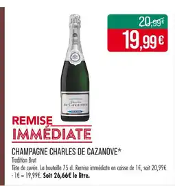 Match Charles de Cazanove Champagne offre