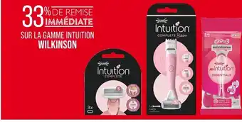 Match Wilkinson 33% de remise immédiate sur la gamme intuition WILKINSON offre