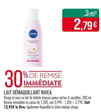 Match NIVEA Lait Démaquillant offre