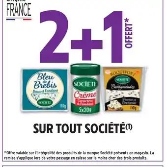 Intermarché SOCIÉTÉ 2+1 offert sur tout société offre