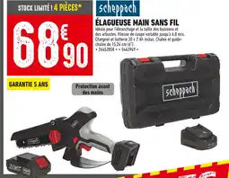 Batkor scheppach Élagueuse main sans fil offre