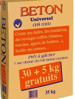 Batkor Béton 30 +5 kg gratuits offre