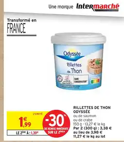 Intermarché Odyssee Rillettes de Thon offre