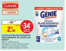 Intermarché GENIE Capsules blanchissantes percarbonate de soude x12 offre