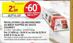 Intermarché GOURMET Les mousselines au bœuf nappée de sauce offre