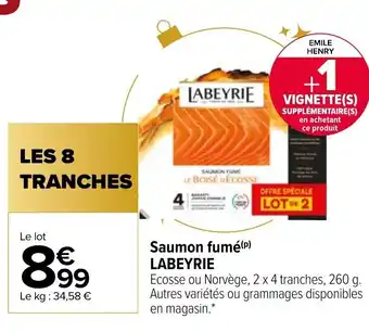 Carrefour Saumon Fumé Labeyruie offre