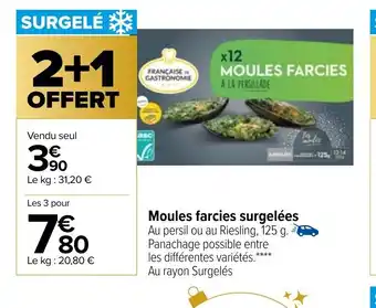 Carrefour Moules Farcies Surgelées offre